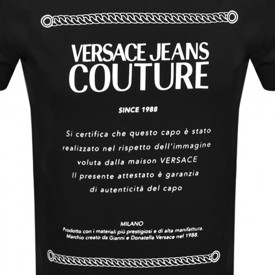 Alternative Image for ProductVersace Jeans Couture Logo T Shirt Black3